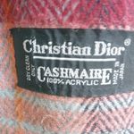 Christian Dior Japanese Cashmaire Acrylic. Scarf Berry & Gray Photo 4