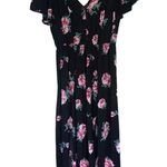 Three Pink Hearts Black floral maxi Photo 4