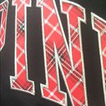 PINK - Victoria's Secret New VS PINK 2022 Black with Plaid Logo Weekender Tote Shoulder Bag Photo 2