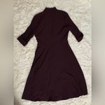 Black Halo NWOT Joan Turtleneck Long-Sleeve Belted oxblood Dress sz 2 Photo 4