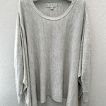 Knox Rose | Light Gray Oversized Long Sleeve Top Boho Drop Shoulder Tunic | S/M Photo 0
