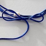 Free People Coquette Pearl & Bow Grapejuice Blues Choker Necklace in Blue NWT Photo 12