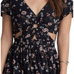 American Eagle  black floral cutout dress XXS Photo 0