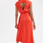 Anthropologie Vibrant Orange Midi Dress Photo 2