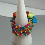 Boho Style Colorful Beaded Finger Ring Photo 2