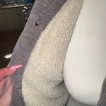 American Eagle Sherpa lined corduroy cropped purple jacket Photo 6