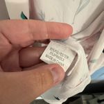 Tickled Teal  Long Length Open Front Top w/ Pockets Women's Size XL White Flora Photo 6