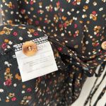 Faithfull the Brand Greta Mini Party Dress Black Floral Long Sleeve Wrap Dress Photo 5