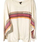 Torrid  Plus Size 3X Good Vibes Only Rainbow Striped Crewneck Sweatshirt Jumper Photo 1