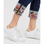 Driftwood Colette Floral Embroidery Cropped Straight Leg Jeans 32 Photo 11