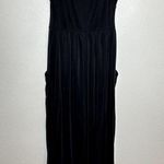 Anthropologie Saturday Sunday Billie Ribbed Jumpsuit Ruffle Pockets Black XS Photo 6