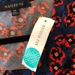 Hailey 23 Seanna Faux Wrap Knit Dress Sleeveless Floral Red Blue XL Photo 3