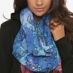 Disney NWT Loungefly Hot Topic  Lilo & Stitch Tiedye Infinity Scarf Photo 0