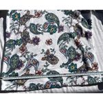 Karen Scott  Sport Shirt Top Women's Small White Blue Flowers 3/4 Sleeve Photo 4