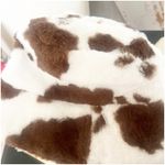 Faux Fur Cow Print Bucket Hat Brown NWOT Boutique Western Coastal Cowgirl Photo 2