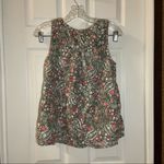 Time & Tru  Green/Pink Print V Neck Sleeveless Blouse M Photo 7