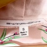 Symphony  Cream & Pink Floral Open Front Kimono Robe Size Small Photo 10