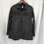 LOGO By Lori Goldstein Logo Lori Goldstein Pre-Distressed Stretch Denim Long jacket 12 Photo 7