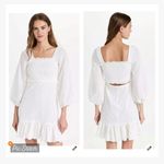 Veronica Beard  Denise White Smocked Eyelet Dress Photo 2