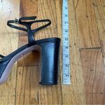 Schutz Black Leather Strappy Platform Heel Sandals Size 9.5 Photo 1