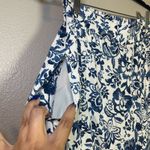 Francescas Women Pants Small Blue White Wide Leg Paisley Stretch Vacation Travel Photo 5