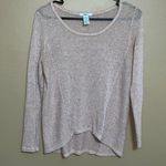 Bar III Women’s beige lightweight long sleeve sweater size medium Photo 1