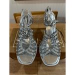 Seychelles Te Amo Ankle Wrap Sandal Metallic Leather Size 8 NIB Ankle Strap Ties Photo 3