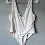 House of Harlow 1960 Ribbed White Bodysuit Size Large Photo 2