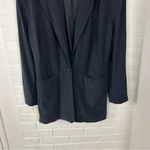 Boston Proper  Black Stretch Knit Classic Blazer Size 16 Photo 2