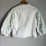 Tuckernuck  Hyacinth House Erin Blouse in white with green embroidery Small Photo 2