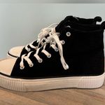 Pep Step Platform Corduroy black lace up sneakers size 8 Photo 3