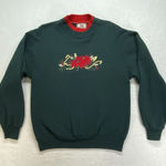 Top Stitch by Morning Sun Sweatshirt Womens M Green Pullover Christmas Cardinal Size M Photo 0