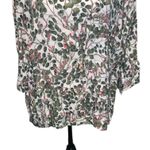 H&M  Floral Butterfly Print Women's 3/4 Sleeve Blouse Boat Neck Photo 2