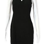 J.Crew | NWT | Size 0 | Black Scalloped V-Neckline Spaghetti Strap Tank Dress Photo 3