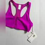 Good American NWT Compression Zip Up Sports Bra, Fuchsia Pink, Size 2 Photo 2