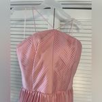 Elegant Pink Knife Pleated Maxi Dress NWT Photo 1
