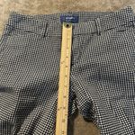 Old Navy  Pants Womens 6 Pixie Mid Rise Gingham Plaid Black White Ankle Preppy Photo 5