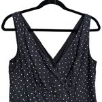 Lands' End Lands’ End Women’s Black Polka Dot Cotton Sundress V Neck Tank Midi Dress Sz 8 Photo 2