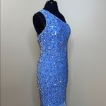 Dress for Everyone Sparkling Blue Gown One Shoulder Size 4 Photo 10