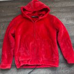 ORGVSM Red Fleece Oversized Hoodie Italy Streetwear Size Medium Unisex Photo 0
