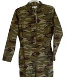 NWT OUTERKNOWN S.E.A. Jumpsuit Boiler Suit Coveralls CAMO Carpenter Linen Blend Green Size XS Photo 3