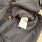 ANINE BING  Faded Black Distressed Tencel Button-Down Shirt Womens XS Photo 3