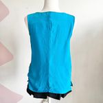 Diane Gilman  Sequin Tank Top, 100% Silk Y2K Coquette Party Maximalist Small Photo 2