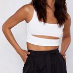 Nasty Gal Cut-Out Ribbed Crop Top Photo 0