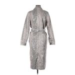 Good American Gray Animal Print Faux Leather Trench Coat Jacket - 2 (Medium) Photo 1