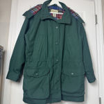 Eddie Bauer Vintage Jacket Women's Large Green Wool Blanket Lined Chore Coat Photo 0