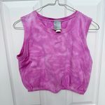 Nike Women's Pink Mineral Wash Tank Top with elastic bottom MEDIUM Photo 0