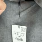 ZARA NWT Grey Contrast Boxer Top Sz Medium Tube Crop Preppy Photo 11