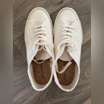 Superga RARE Organic Cotton Cream Canvas Lace-Up Sneakers Photo 1