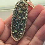 Kendra Scott Layden Necklace Crushed Abalone Shell Long Gold-tone Chain … Photo 1